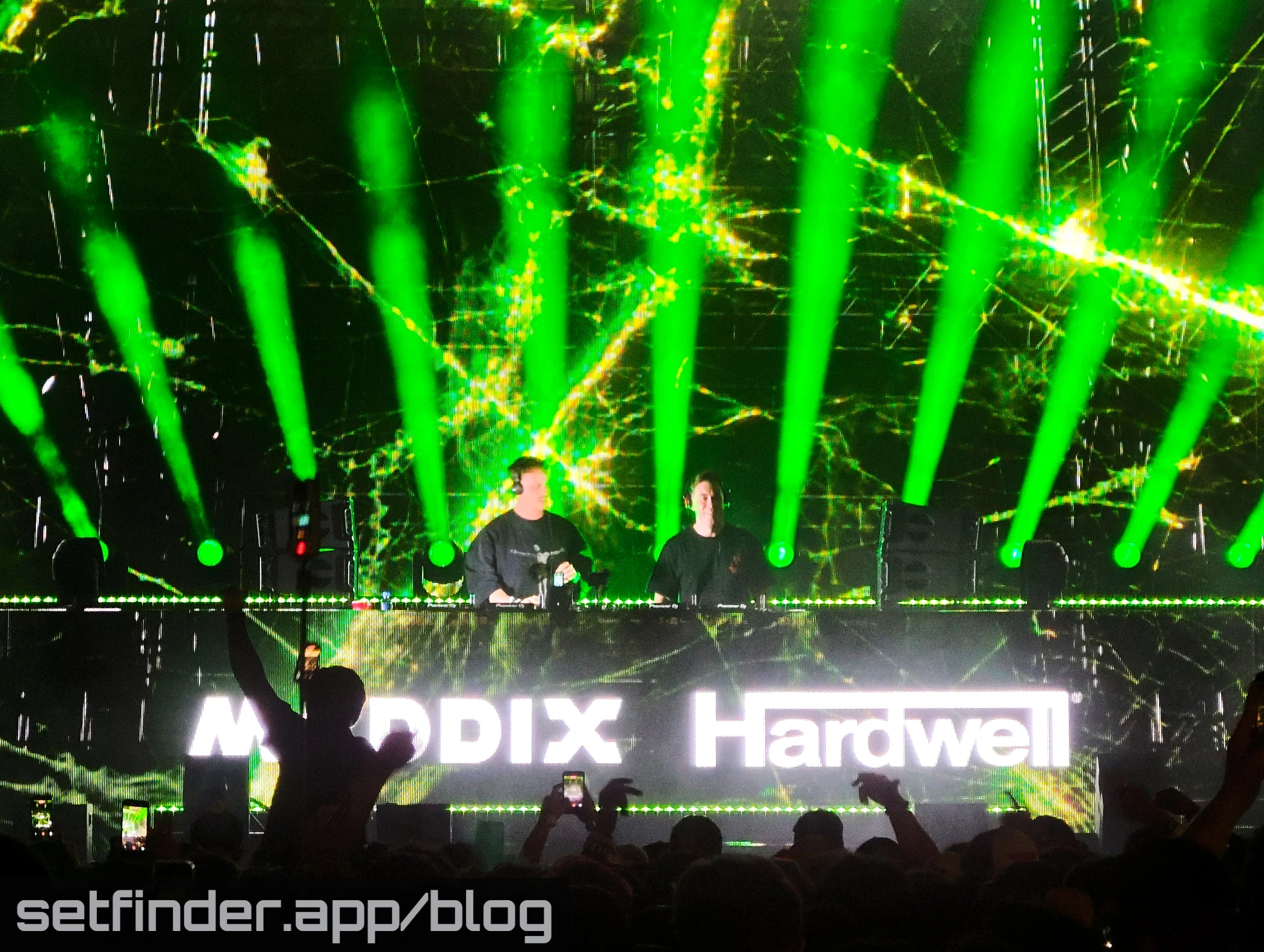 Hardwell B2B Maddix, MORTEN, Marie Vaunt, and the EDC Week crowd at Downtown Las Vegas Events Center, photo 11 of 42.