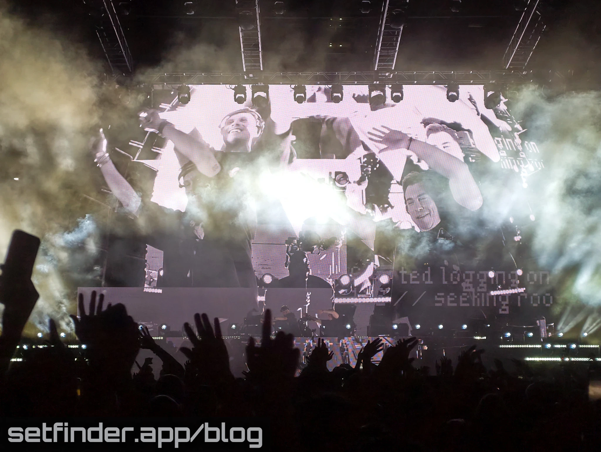 Hardwell B2B Maddix, MORTEN, Marie Vaunt, and the EDC Week crowd at Downtown Las Vegas Events Center, photo 32 of 42.
