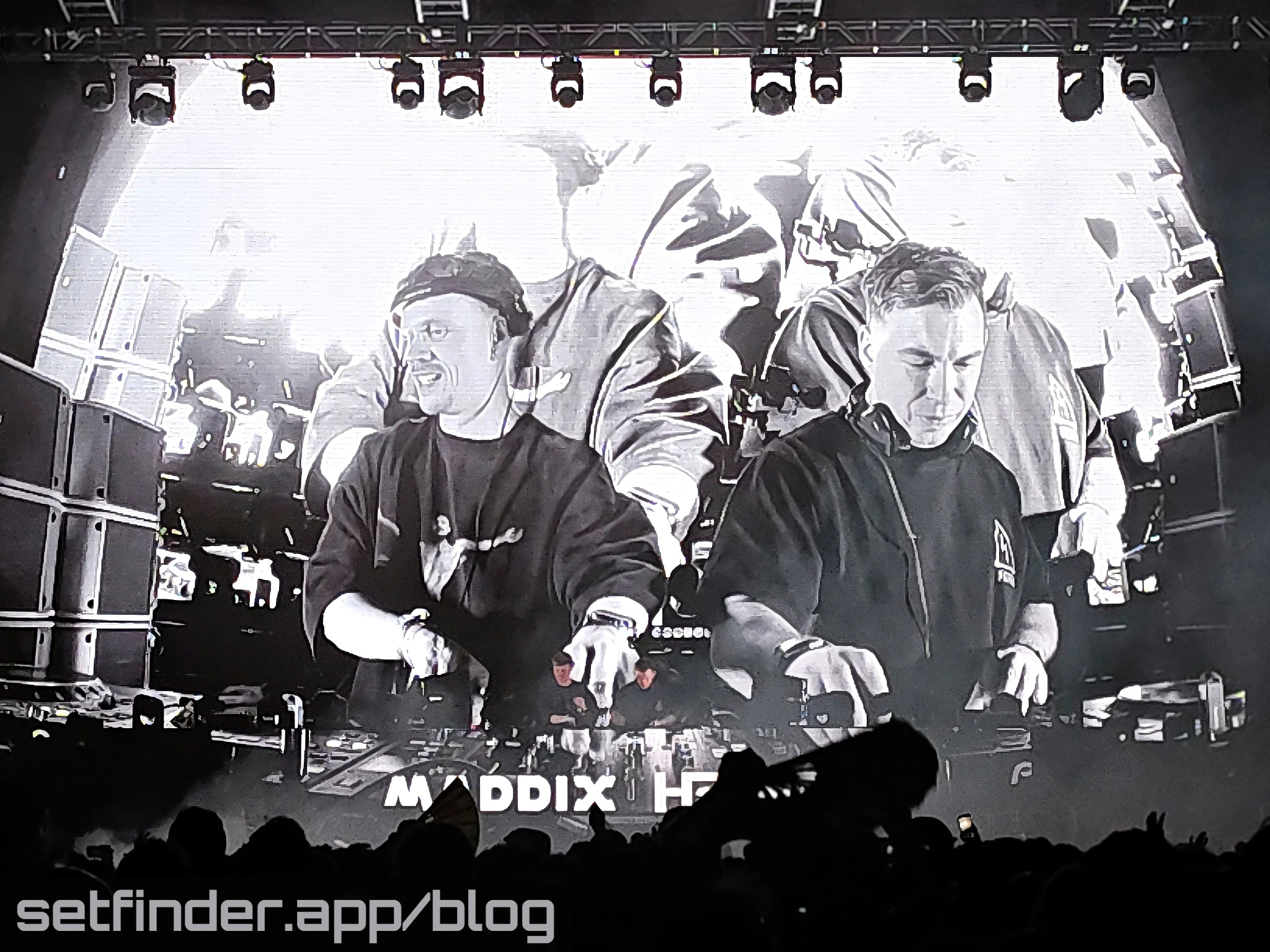 Hardwell B2B Maddix, MORTEN, Marie Vaunt, and the EDC Week crowd at Downtown Las Vegas Events Center, photo 35 of 42.