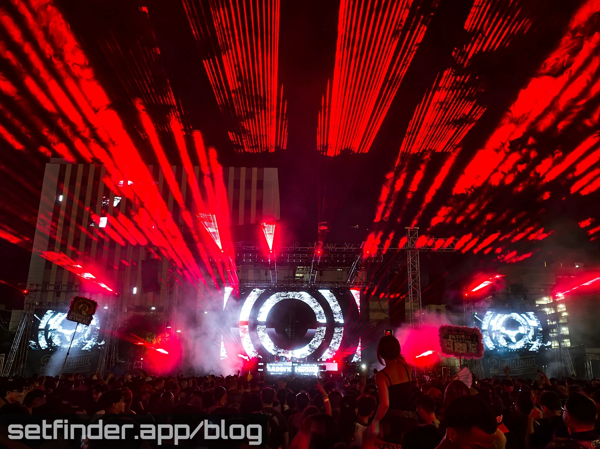 Hardwell B2B Maddix, MORTEN, Marie Vaunt, and the EDC Week crowd at Downtown Las Vegas Events Center, photo 23 of 42.