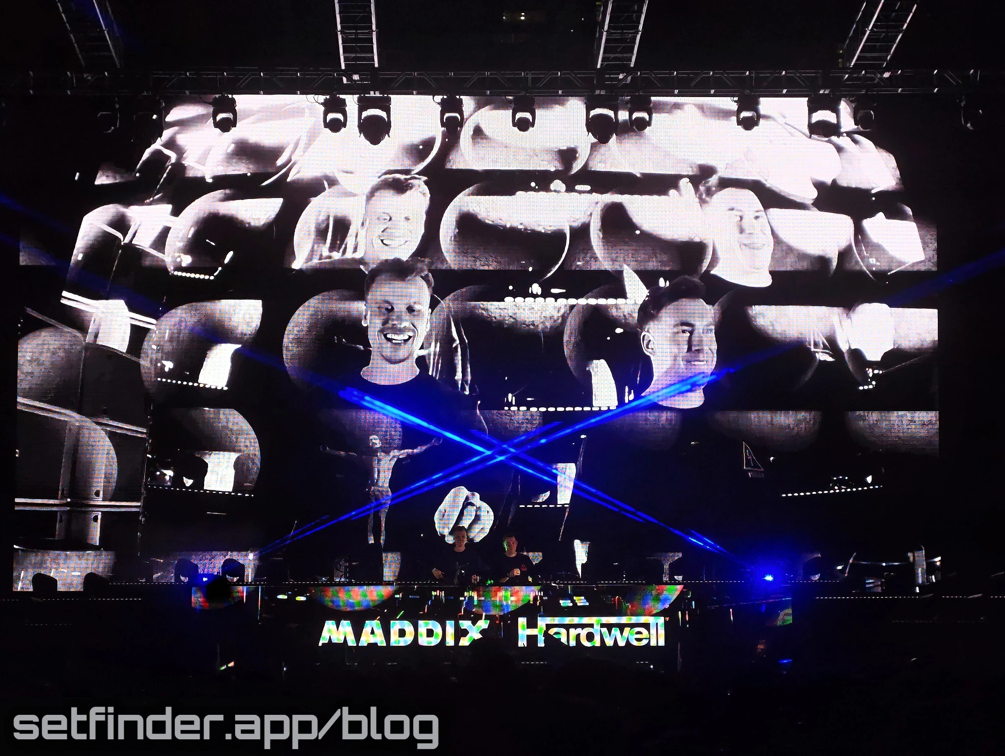 Hardwell B2B Maddix, MORTEN, Marie Vaunt, and the EDC Week crowd at Downtown Las Vegas Events Center, photo 27 of 42.
