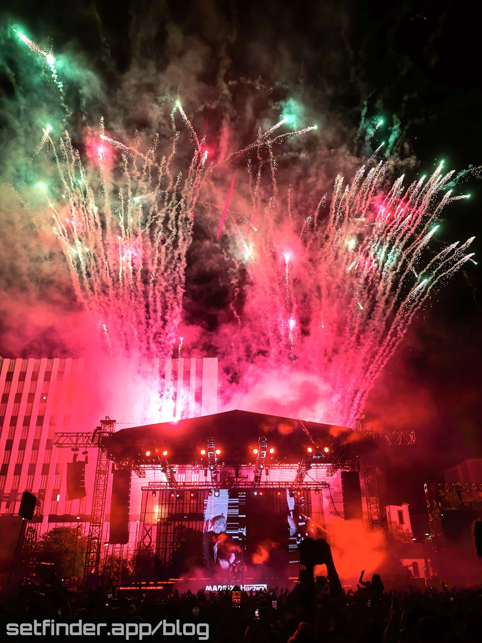 Hardwell B2B Maddix, MORTEN, Marie Vaunt, and the EDC Week crowd at Downtown Las Vegas Events Center, photo 41 of 42.