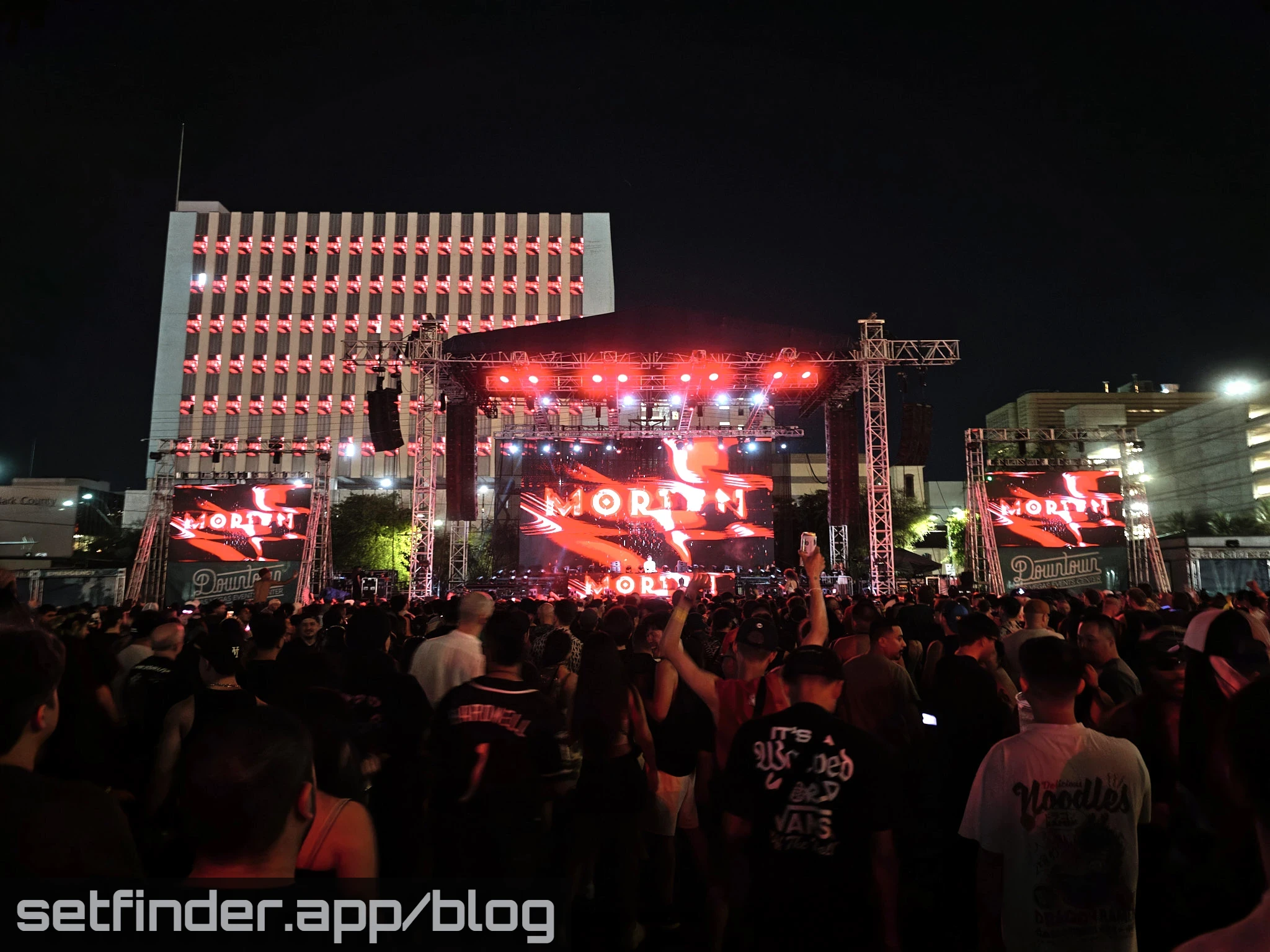 Hardwell B2B Maddix, MORTEN, Marie Vaunt, and the EDC Week crowd at Downtown Las Vegas Events Center, photo 1 of 42.
